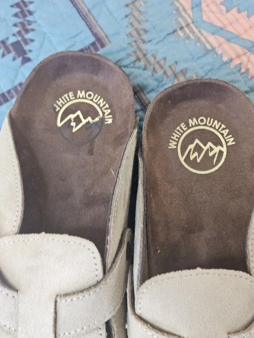 White Mountain Men's Suede Slip-On Clog in Light Taupe